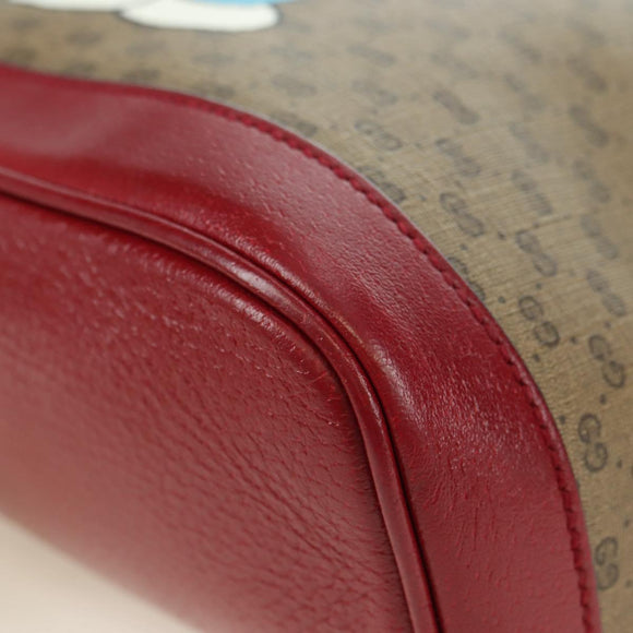 GUCCI Micro GG Supreme Doraemon Backpack PVC Beige Gold 647816 Auth BA12426M