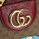 GUCCI Micro GG Supreme Doraemon Backpack PVC Beige Gold 647816 Auth BA12426M-19