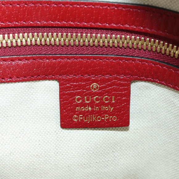 GUCCI Micro GG Supreme Doraemon Backpack PVC Beige Gold 647816 Auth BA12426M