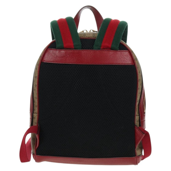 GUCCI Micro GG Supreme Doraemon Backpack PVC Beige Gold 647816 Auth BA12426M