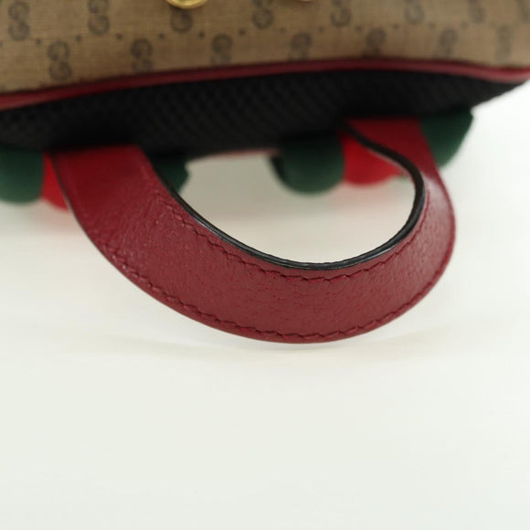 GUCCI Micro GG Supreme Doraemon Backpack PVC Beige Gold 647816 Auth BA12426M