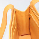 CHANEL Tote Bag Leather Orange Gold CC Auth BA12427A-20