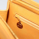 CHANEL Tote Bag Leather Orange Gold CC Auth BA12427A-21