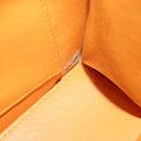 CHANEL Tote Bag Leather Orange Gold CC Auth BA12427A-12