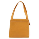 CHANEL Tote Bag Leather Orange Gold CC Auth BA12427A-2