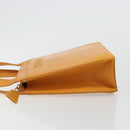 CHANEL Tote Bag Leather Orange Gold CC Auth BA12427A-4