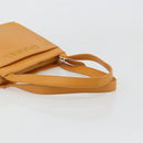 CHANEL Tote Bag Leather Orange Gold CC Auth BA12427A-7