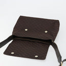 GUCCI GG Canvas Shoulder Bag Nylon Outlet Brown Gold 272351 Auth BA12428-10