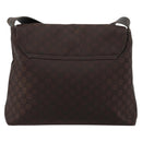 GUCCI GG Canvas Shoulder Bag Nylon Outlet Brown Gold 272351 Auth BA12428-2