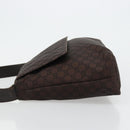 GUCCI GG Canvas Shoulder Bag Nylon Outlet Brown Gold 272351 Auth BA12428-4