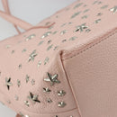 Jimmy Choo Tote Bag Leder Pink Silber Auth BA12429A-16