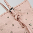 Jimmy Choo Tote Bag Leder Pink Silber Auth BA12429A-10