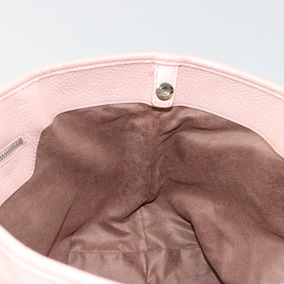 Jimmy Choo Tote Bag Leder Pink Silber Auth BA12429A