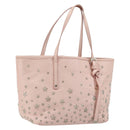 Jimmy Choo Tote Bag Leder Pink Silber Auth BA12429A-1