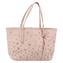 Jimmy Choo Tote Bag Leder Pink Silber Auth BA12429A-13