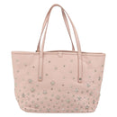 Jimmy Choo Tote Bag Leder Pink Silber Auth BA12429A-2