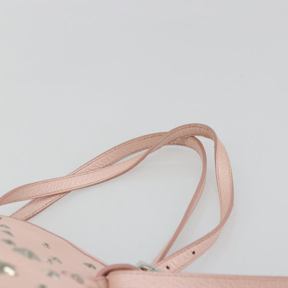 Jimmy Choo Tote Bag Leder Pink Silber Auth BA12429A