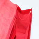 Salvatore Ferragamo Gancini Hand Bag Leather Red Silver Auth BA12430-19