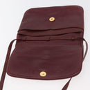 CARTIER Must Line Shoulder Bag Leather Bordeaux Gold Auth BA12432-15