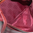CARTIER Must Line Shoulder Bag Leather Bordeaux Gold Auth BA12432-17