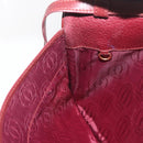 CARTIER Must Line Shoulder Bag Leather Bordeaux Gold Auth BA12432-19