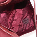 CARTIER Must Line Shoulder Bag Leather Bordeaux Gold Auth BA12432-20