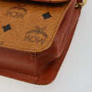 MCM Vicetos Logogram Hand Bag PVC Leather 2way Brown Gold Auth BA12433A-16