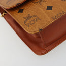MCM Vicetos Logogram Hand Bag PVC Leather 2way Brown Gold Auth BA12433A-9