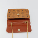 MCM Vicetos Logogram Hand Bag PVC Leather 2way Brown Gold Auth BA12433A-10