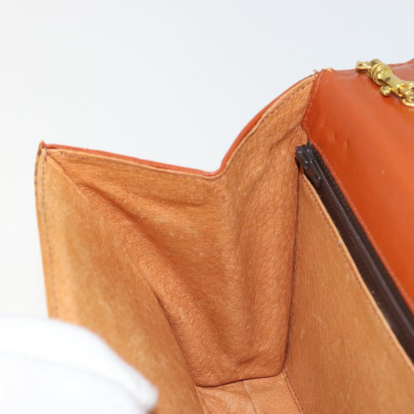 MCM Vicetos Logogram Hand Bag PVC Leather 2way Brown Gold Auth BA12433A