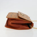 MCM Vicetos Logogram Hand Bag PVC Leather 2way Brown Gold Auth BA12433A-3