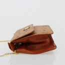 MCM Vicetos Logogram Hand Bag PVC Leather 2way Brown Gold Auth BA12433A-4
