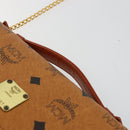 MCM Vicetos Logogram Hand Bag PVC Leather 2way Brown Gold Auth BA12433A-14