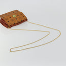MCM Vicetos Logogram Hand Bag PVC Leather 2way Brown Gold Auth BA12433A-8