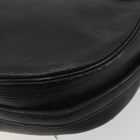 LOUIS VUITTON Epi Jeune Fille MM Shoulder Bag Black M52152 LV Auth BA12440