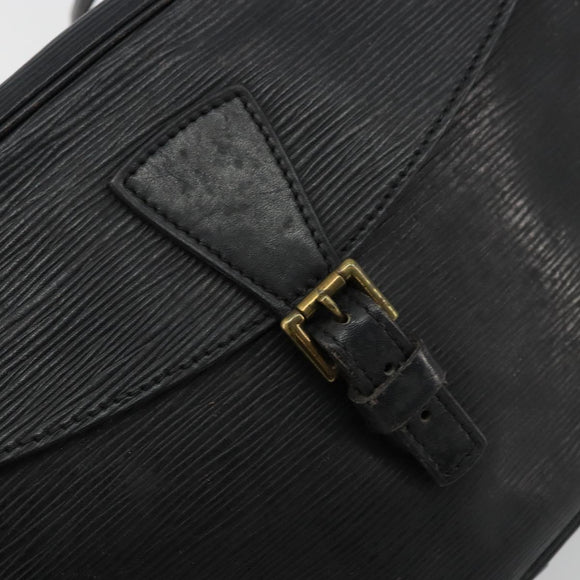 LOUIS VUITTON Epi Jeune Fille MM Shoulder Bag Black M52152 LV Auth BA12440