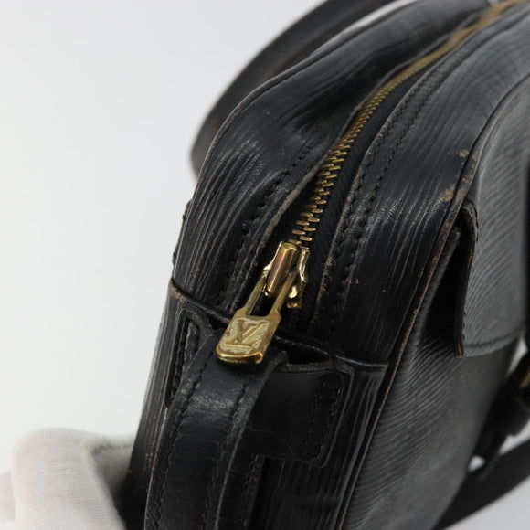 LOUIS VUITTON Epi Jeune Fille MM Shoulder Bag Black M52152 LV Auth BA12440