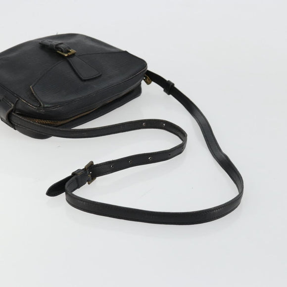 LOUIS VUITTON Epi Jeune Fille MM Shoulder Bag Black M52152 LV Auth BA12440