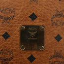 MCM Vicetos Logogram Drawstring Bag Bag PVC Leather Brown Gold Auth BA12441A-14