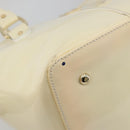 FENDI Hand Bag Patent leather Ivory Gold Auth BA12442A-9