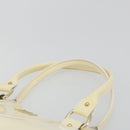 FENDI Hand Bag Patent leather Ivory Gold Auth BA12442A-8