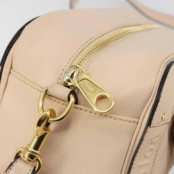 Chloe Shoulder Bag Leather Pink Gold Auth BA12443A