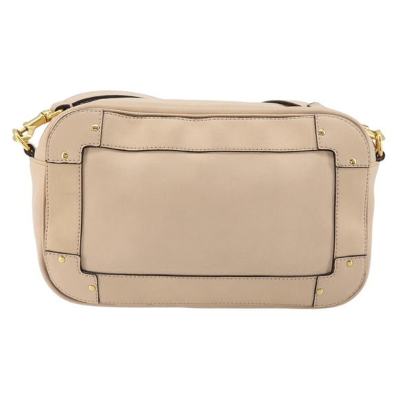 Chloe Shoulder Bag Leather Pink Gold Auth BA12443A