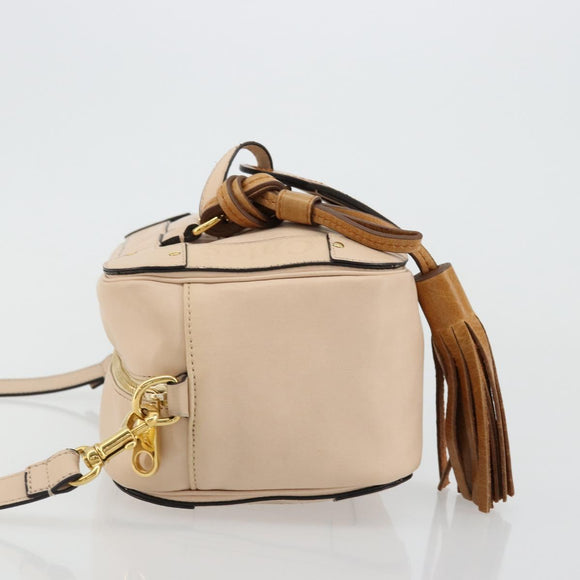 Chloe Shoulder Bag Leather Pink Gold Auth BA12443A