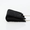Salvatore Ferragamo Vara ribbon Chain Hand Bag Canvas Black Silver Auth BA12444A-4