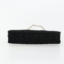 Salvatore Ferragamo Vara ribbon Chain Hand Bag Canvas Black Silver Auth BA12444A-9