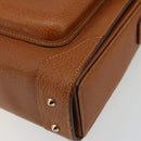 BALLY Shoulder Bag Leather Brown Gold Auth BA12445A-9