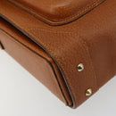 BALLY Shoulder Bag Leather Brown Gold Auth BA12445A-14