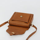 BALLY Shoulder Bag Leather Brown Gold Auth BA12445A-10