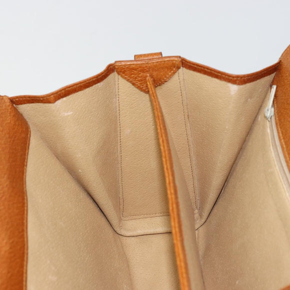 BALLY Shoulder Bag Leather Brown Gold Auth BA12445A